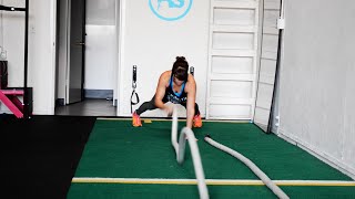 Battling Ropes Exercises  22 Battling Ropes Moves and 5 Workouts [upl. by Garlan]