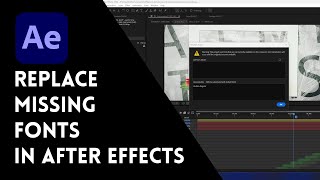 Replace all Missing or existing Fonts in After Effects in less than a minute [upl. by Adnanref]