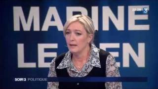 Marine Le Pen sur France 3  9 janvier 2011 [upl. by Allerim667]