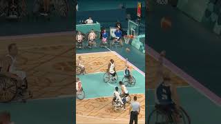 Team France Shoot An Incredible Under Hoop Shot Against Team USA In Wheelchair Basketball [upl. by Fiester]