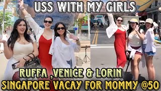 Ruffa Gutierrez at UNIVERSAL STUDIOS SINGAPORE with her Two beautiful daughter Lorin amp Venice [upl. by Nalaf]