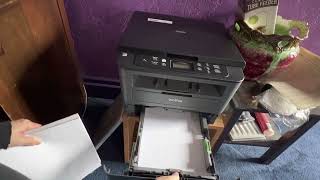 Howto load paper in Brother printer 🖨️ HLL2390DW and others [upl. by Fendig]