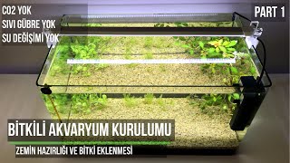 Bitkili Akvaryum Kurulumu  Zemin ve Bitkiler  Part 1 [upl. by Yert]