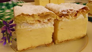 Kremšnite  Custard Cake  Cremeschnitte [upl. by Fantasia]