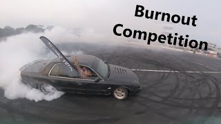 Burnout Competition at BIR  In The Action Drone Footage [upl. by Tatman]