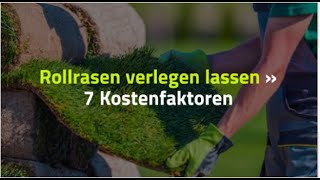 Rollrasen verlegen lassen » 7 Kostenfaktoren [upl. by Aerdnaed]