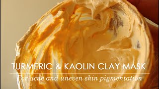 TURMERIC AND KAOLIN CLAY MASK FOR UNEVEN SKIN PIGMENTATION AND DARK SPOTS [upl. by Electra]