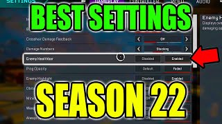 BEST SETTINGS FOR APEX LEGENDS SEASON 22 [upl. by Norita400]