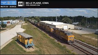 Belle Plaine Museum Live Railcam  Belle Plaine IA SteelHighway [upl. by Iruyas]