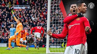 Rashfords Late Stretford End Winner Against City  Man Utd 21 Man City ⏪ [upl. by Drofdeb]