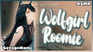 Wolf Girl Roommate Cuddles and Teases You To Relax F4M ASMR RP [upl. by Annaierb411]