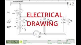 Basic Electrical Drawing Direct on Line DOL Star Delta Starter Forward amp Reversed Motor Starter [upl. by Lilly]