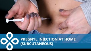 Pregnyl Injection Subcutaneous Home Demonstration [upl. by Gaelan988]