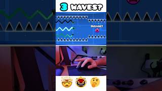 Geometry Dash Beating 3 WAVE Mode 😱⁉️ [upl. by Ahl]