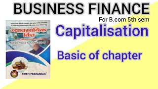 Capitalisation  Bcom 5th sem  basic concepts of chapter types of capitalcommercewithvishal [upl. by Ryder]