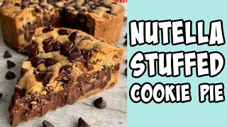 Nutella Cookie Pie Recipe tutorial Shorts [upl. by Ahk187]