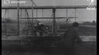 The Wright brothers first aeroplane flight 1903 [upl. by Aksel677]