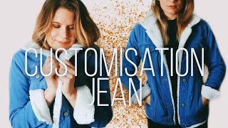 Customiser facilement une veste en jean  coloration doublure fourée pour lhiver [upl. by Yenaiv]