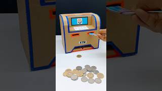 Coin वाला ATM Machine टूट गया  How to Make ATM Coin Bank From Cardboard shorts viral trending [upl. by Hekking]