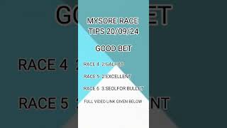 Mysore race tips  short tips good tips 200924 [upl. by Ertha]