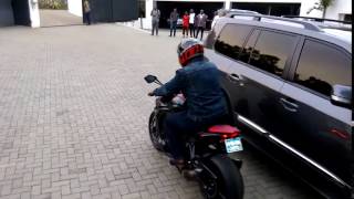 Mahama cruises on Sunday afternoon motorbike ride [upl. by Aninep731]