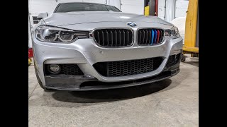 F30 Carbon Front Lip Install  ECS Tuning Lip [upl. by Gnad355]