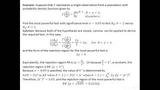 Power of Tests and the Neyman–Pearson Lemma part1 [upl. by Frieder477]