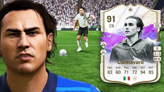 91 FUTURE STARS ICON FABIO CANNAVARO SBC PLAYER REVIEW  EA FC 24 ULTIMATE TEAM [upl. by Dlared367]