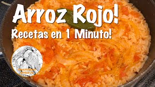 Arroz Rojo  Recetas en 1 Minuto [upl. by Naej940]