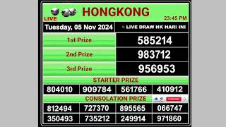 Hongkong Live draw result 05112024  Live Draw HK [upl. by Neggem]