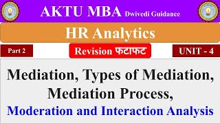 7 Mediation Types Mediation Process Moderation and Interaction analysis HR Analytics in hindi [upl. by Etteiluj40]