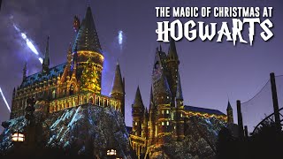 Hogwarts Castle  The Magic of Christmas  Universal Orlando [upl. by Ialokin]