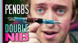 PENBBS 469 Double Nib Fountain Pen  Unbox Review and Drawing [upl. by Dadirac]