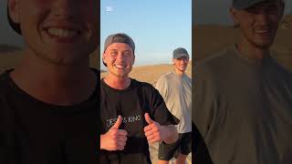 Sand boarding in the beautiful dunes of Morocco🤩 morocco sahara surfing sandboarding fyp [upl. by Cony]