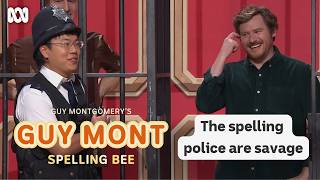 Aaron Chen transforms into spelling cop  Guy Montgomerys Guy Mont Spelling Bee  ABC TV  iview [upl. by Riebling]