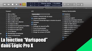 Tutoriel Logic Pro X en Français comment utiliser la fonction Varispeed [upl. by Nerdna]