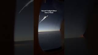 Falcon9 twilight effect ￼from a plane  Credit Irocket on X ￼ [upl. by Dlorah141]