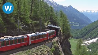 Worlds Most Beautiful Railway  The Bernina Express [upl. by Oiramaj]