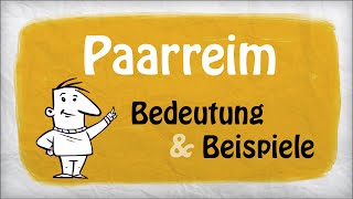 Paarreim Reimschema  Bedeutung und Beispiele [upl. by Enaej]