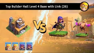 Best Builder Hall Level 4 Base with Link 26 [upl. by Llenrrad]