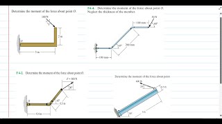 Moment of force 2D Problem set 1 [upl. by Maynord478]