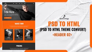 Musicology theme PSD to HTML Convert  Header [upl. by Ellicott]