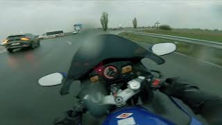 Rainy ride Honda Blackbird 4K [upl. by Notrem]