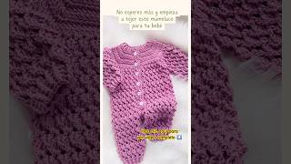 Bello mameluco para bebés con gancho crochet baby romper crochetforbaby ganchillo shorts [upl. by Aretha]