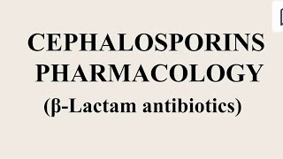 Antibiotics part 5cephalosporins first and second generation مضادات حيويه [upl. by Bassett]