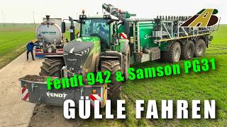 Gülle fahren 2024 Fendt 942 Vario Traktor amp Samson Güllewagen Düngung Landwirtschaft driving slurry [upl. by Woodsum141]