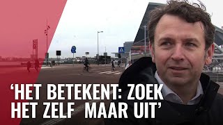 Nieuw verkeersplein zonder duidelijke regels bij CS [upl. by Assanav]