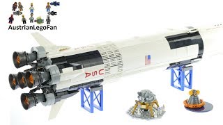 Lego Ideas 21309 NASA Apollo Saturn V  Lego Speed Build Review [upl. by Akiv23]