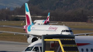 4K  Incredible Plane Spotting  at the LOWI Innsbruck Airport [upl. by Gaal77]