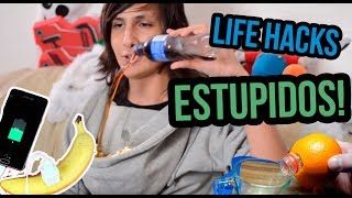 Probando Life hacks ESTUPIDOS [upl. by Munsey982]